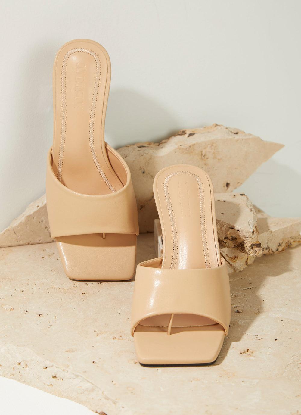Daisy Mule Heel - Beige - Sassygrove