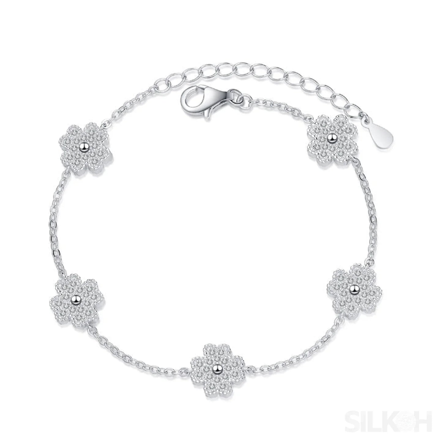 Everyday Clover Moissanite Bracelet Ava - Sassygrove