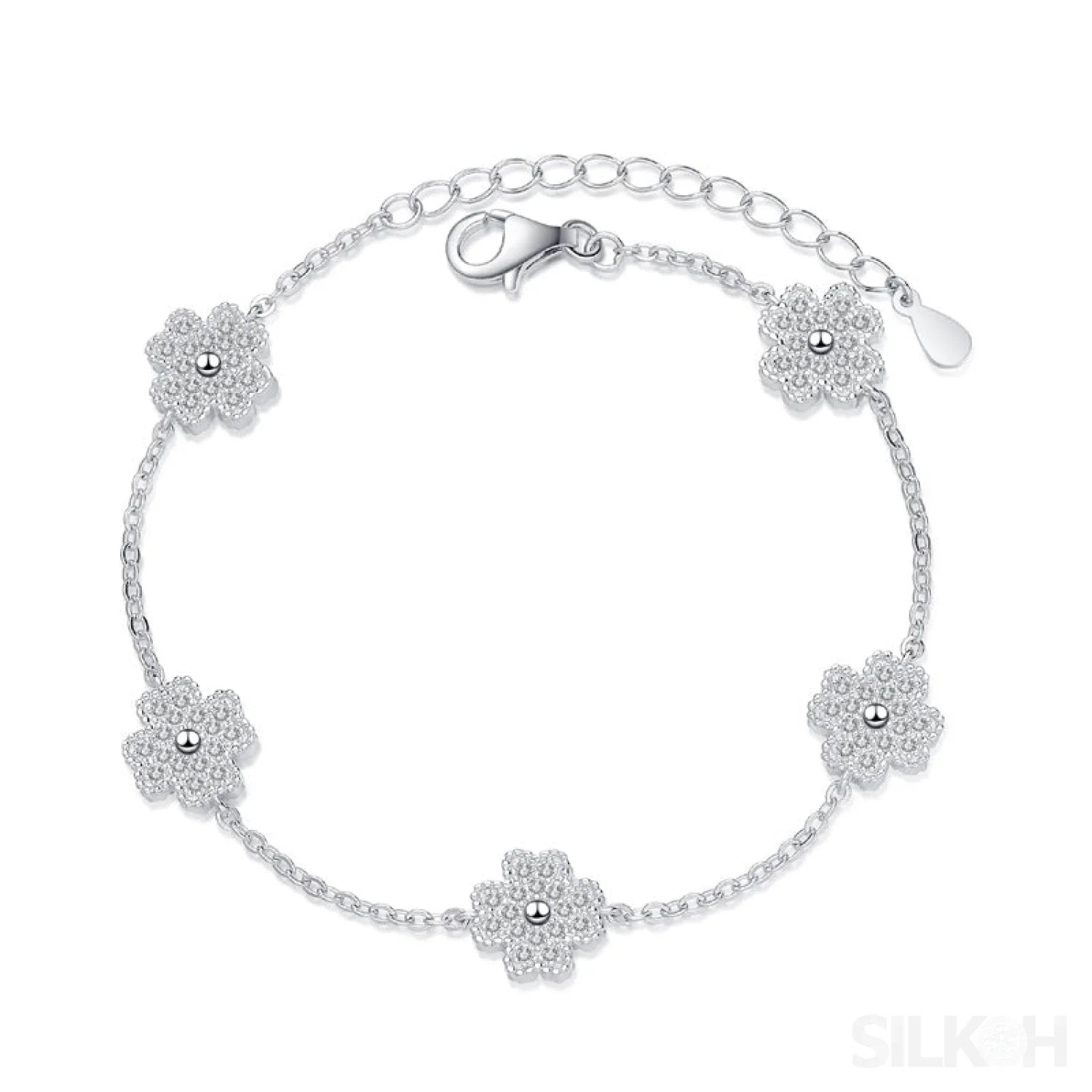 Everyday Clover Moissanite Bracelet Ava - Sassygrove