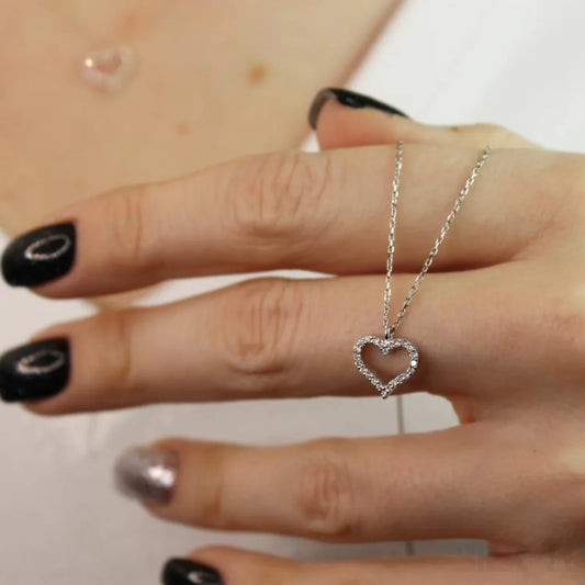 Forever Shine Heart Shaped Moissanite Necklace Bea - Sassygrove
