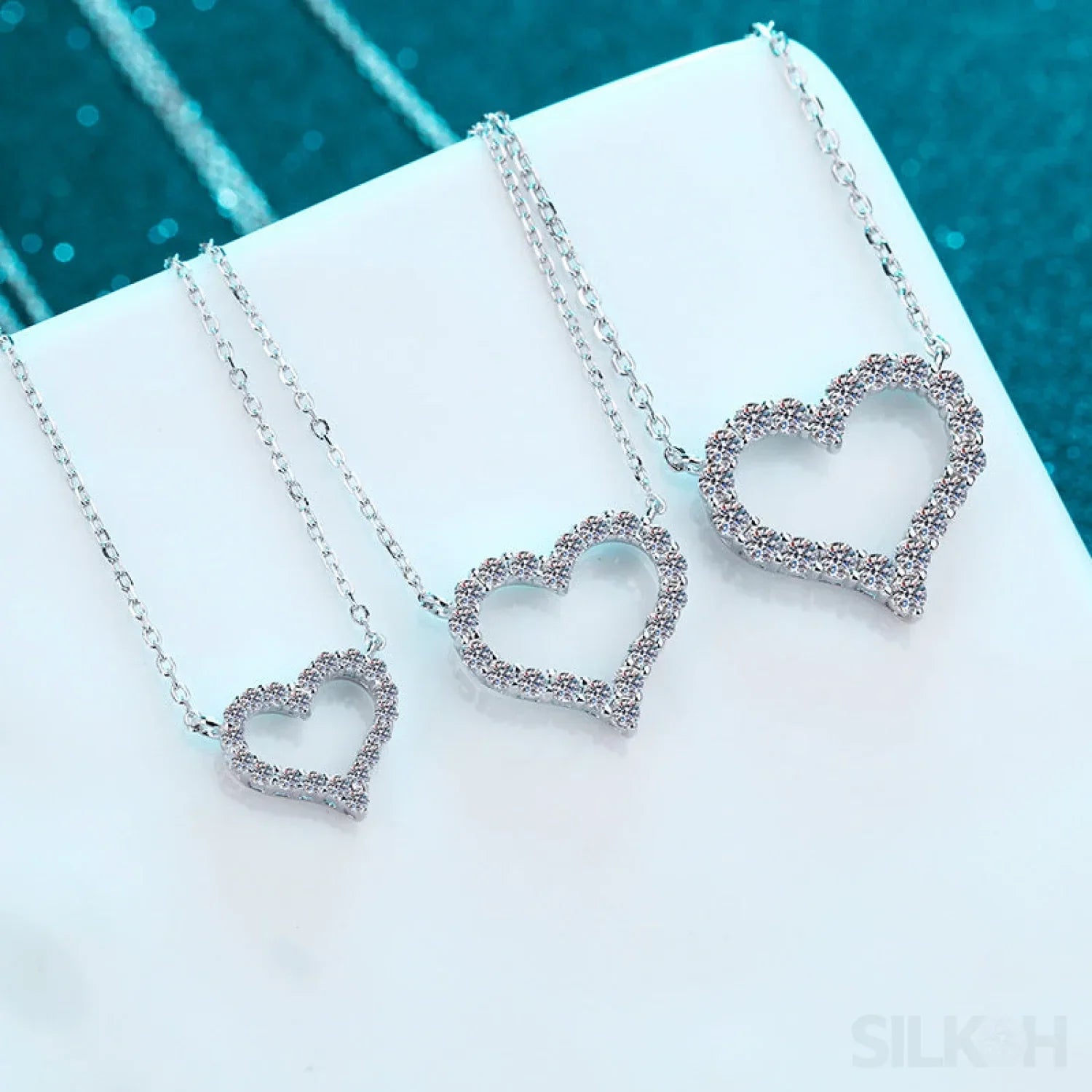 Forever Shine Heart Shaped Moissanite Necklace Bea - Sassygrove