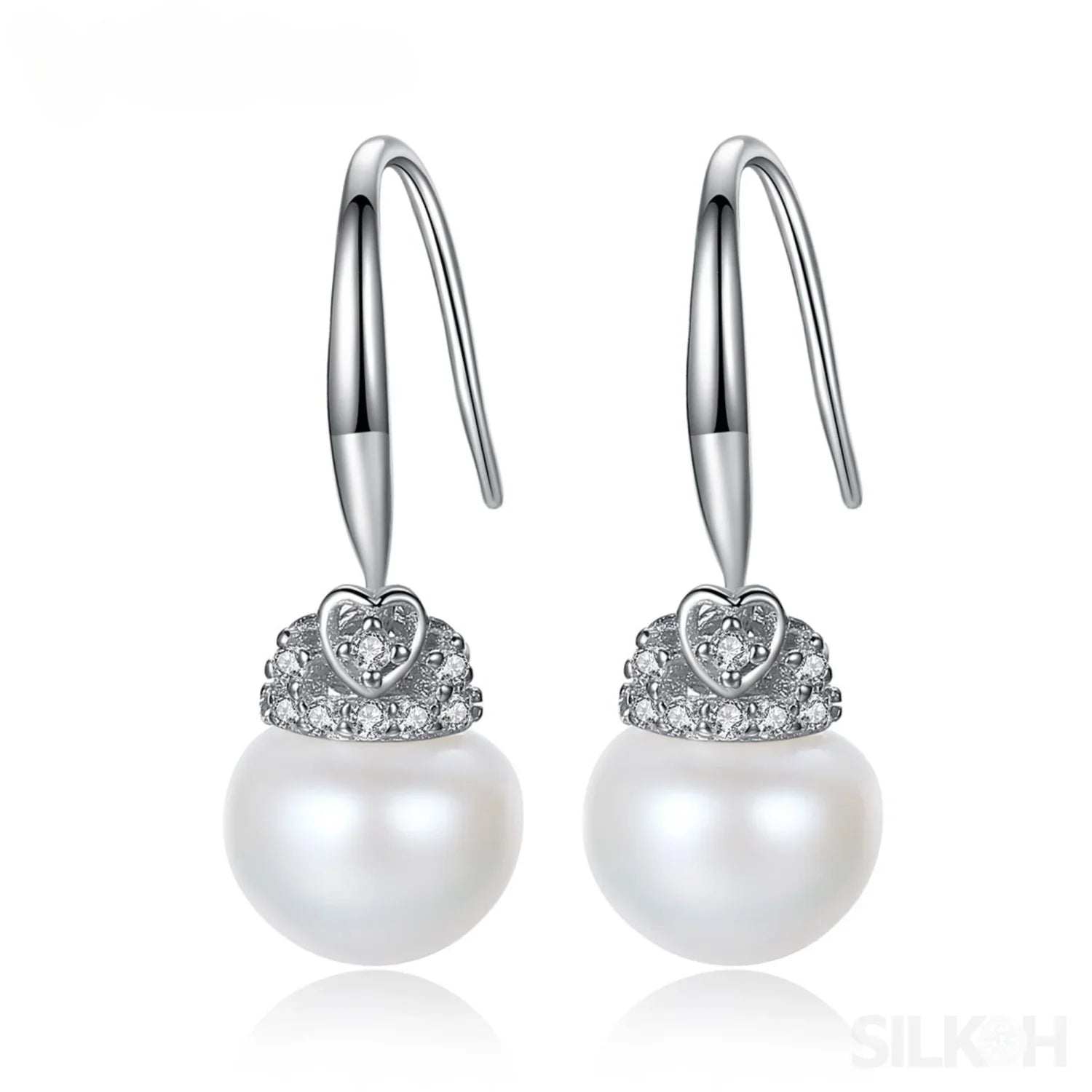 Freshwater Sterling Silver Pearl Bridal Earrings Ariana - Sassygrove