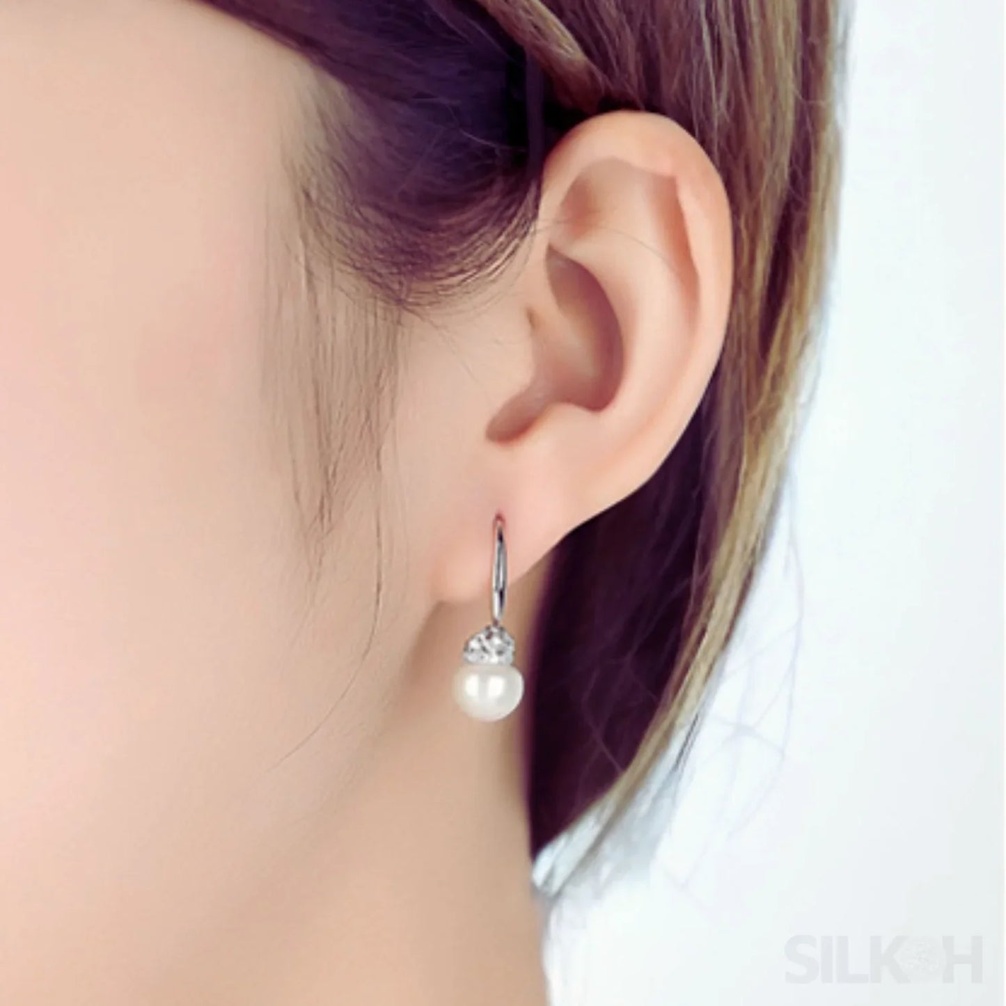 Freshwater Sterling Silver Pearl Bridal Earrings Ariana - Sassygrove