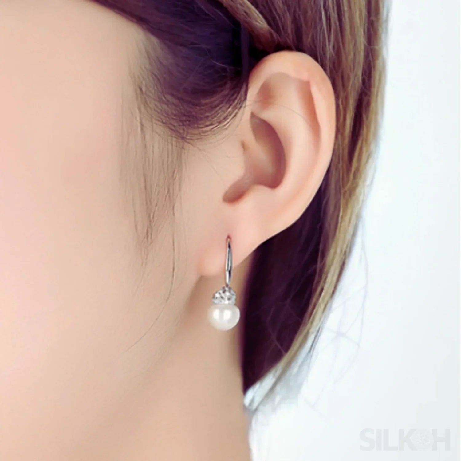 Freshwater Sterling Silver Pearl Bridal Earrings Ariana - Sassygrove