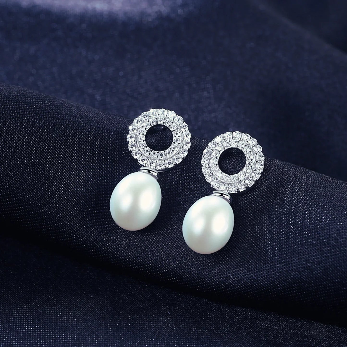 Freshwater Sterling Silver Pearl Stud Earrings Adeline - Sassygrove