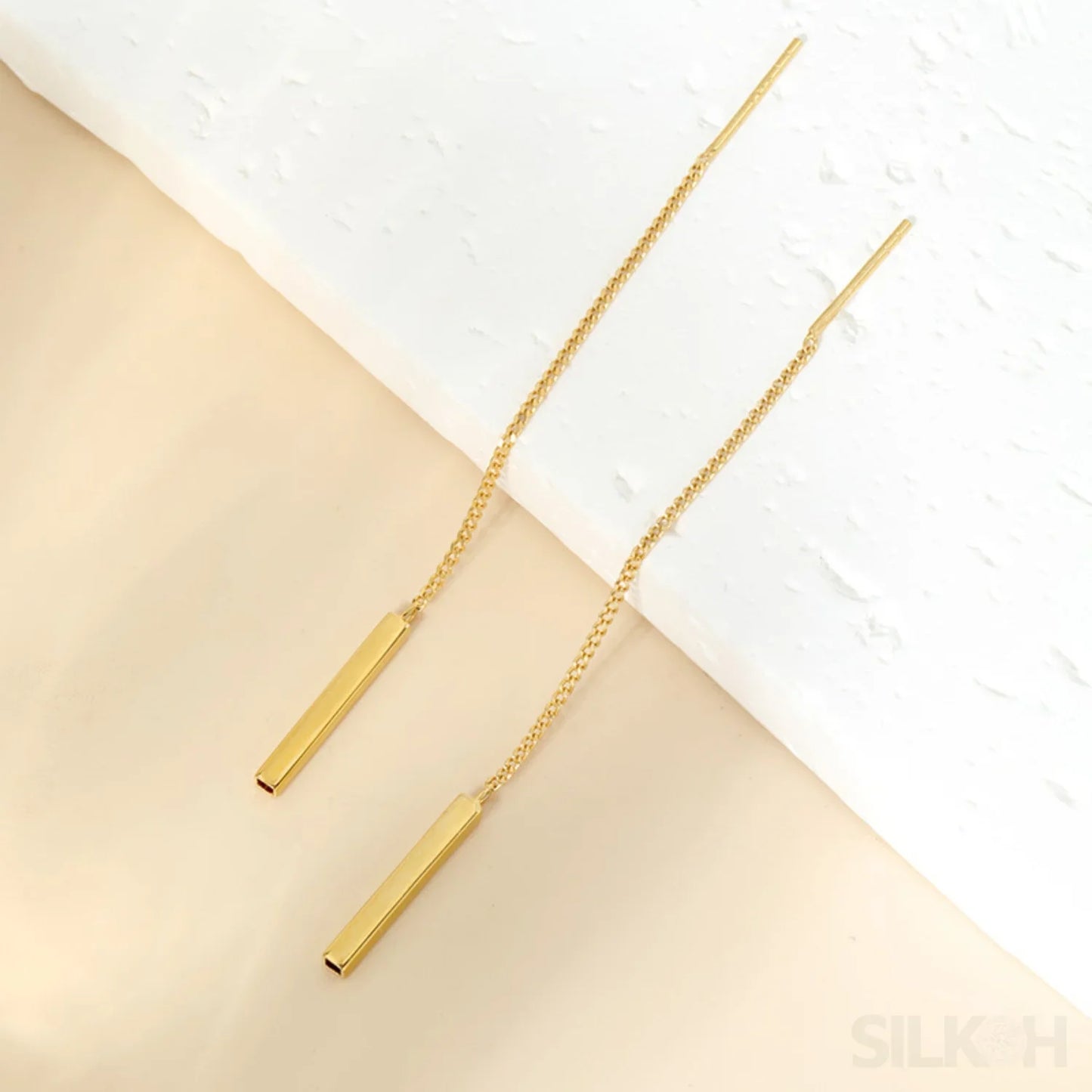 Gold Plated Sterling Silver Tassel Long Earrings Audrey - Sassygrove