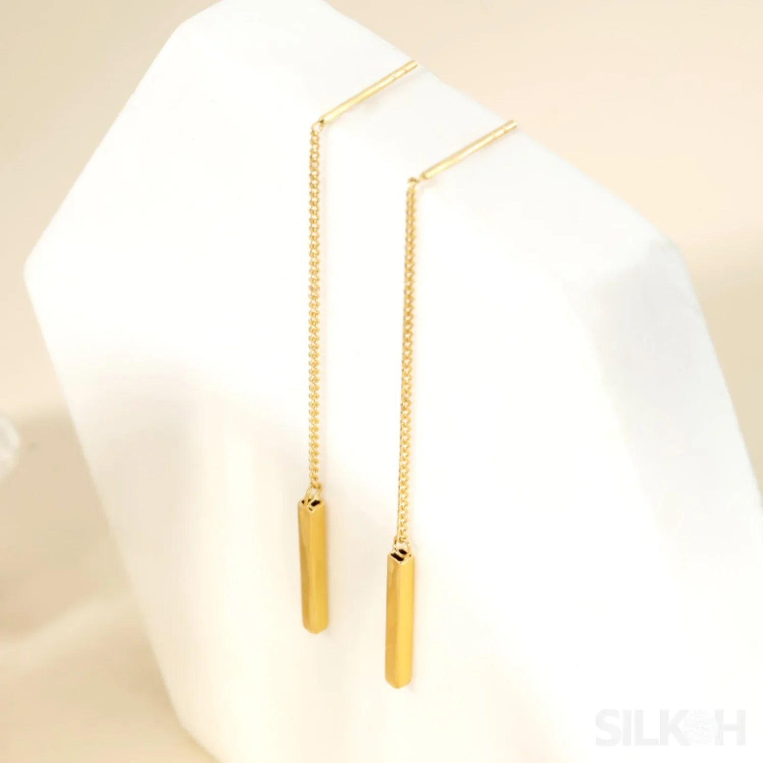Gold Plated Sterling Silver Tassel Long Earrings Audrey - Sassygrove