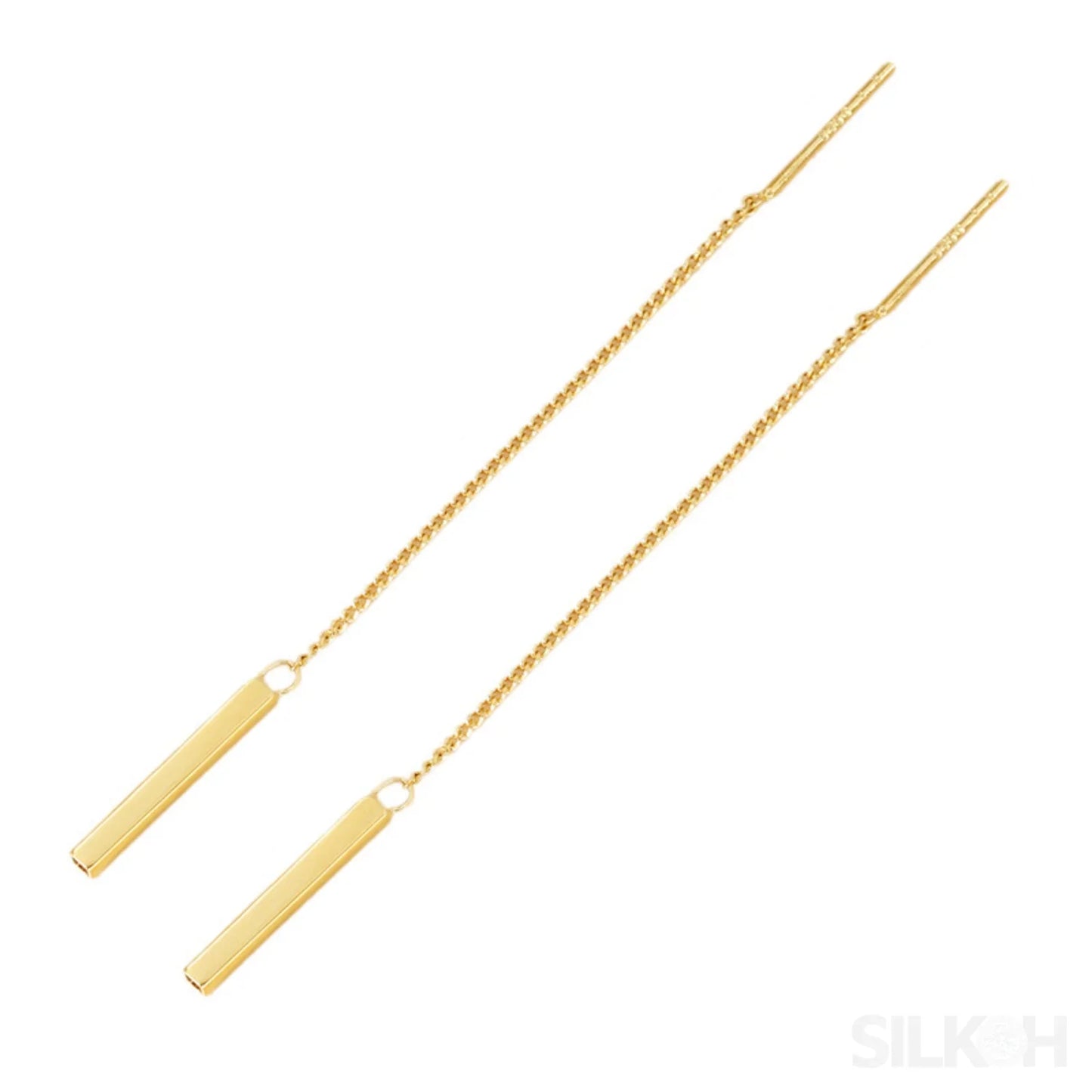 Gold Plated Sterling Silver Tassel Long Earrings Audrey - Sassygrove