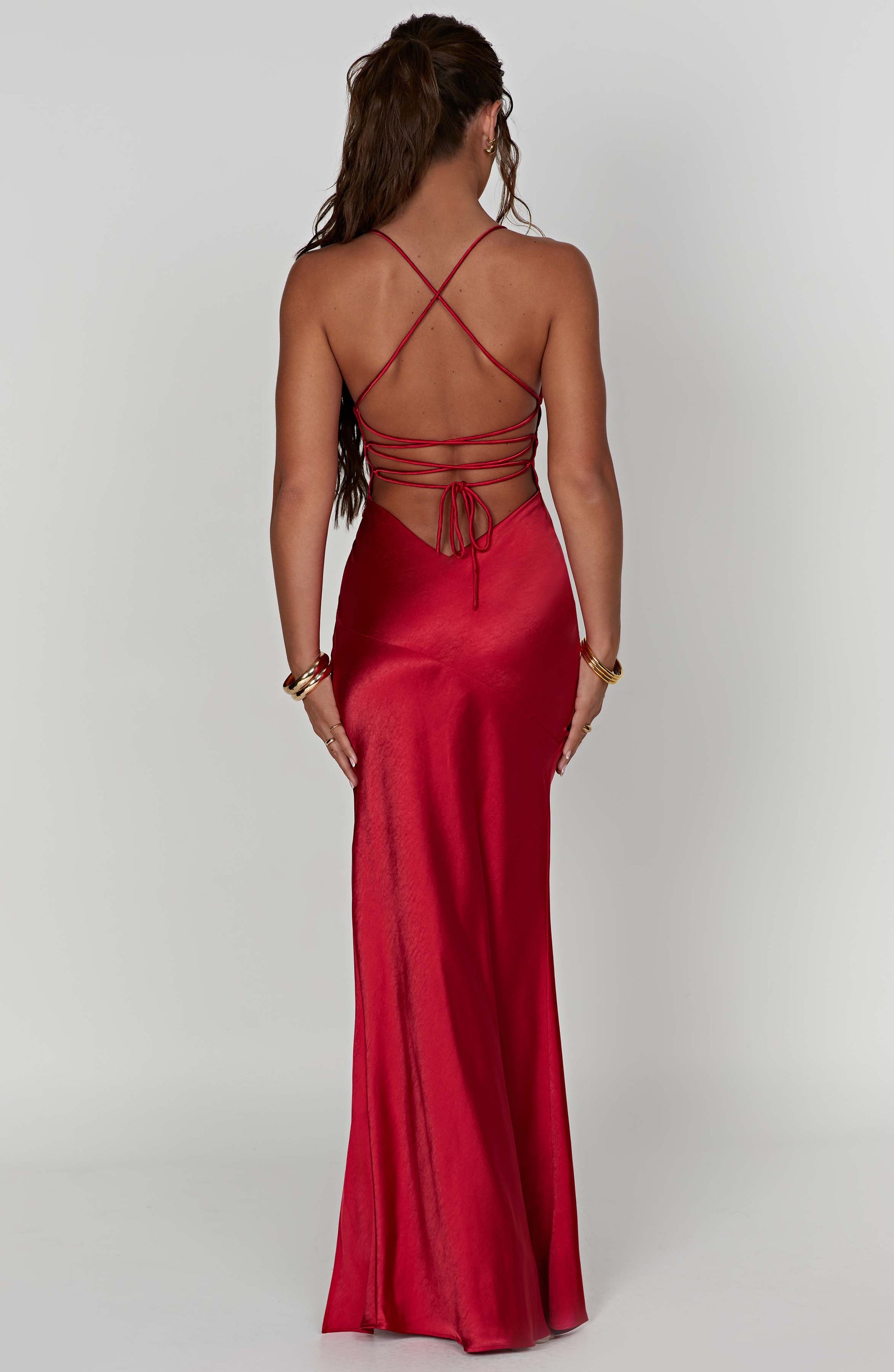 Ruby Radiance Maxi Dress-Red - Sassygrove