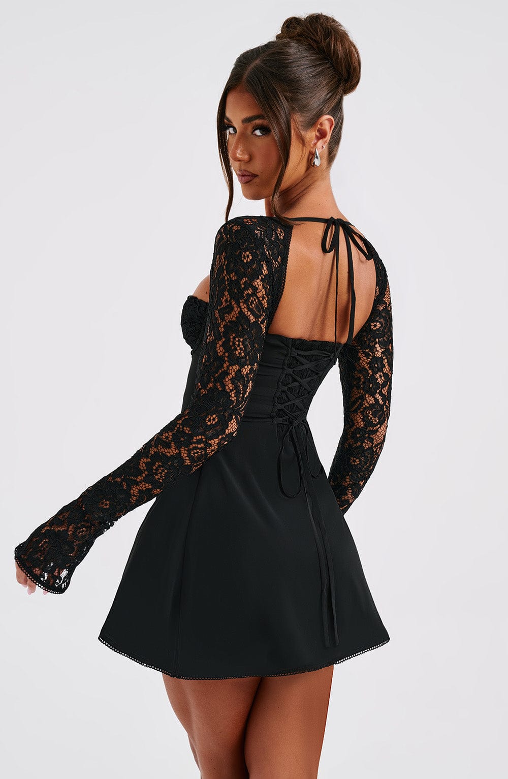 Twilight Temptation Mini Dress - Black - Sassygrove