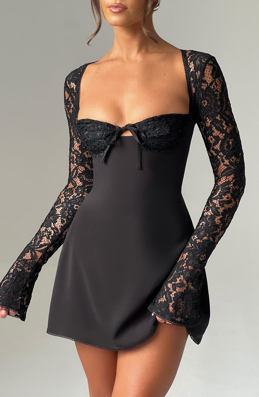 Twilight Temptation Mini Dress - Black - Sassygrove