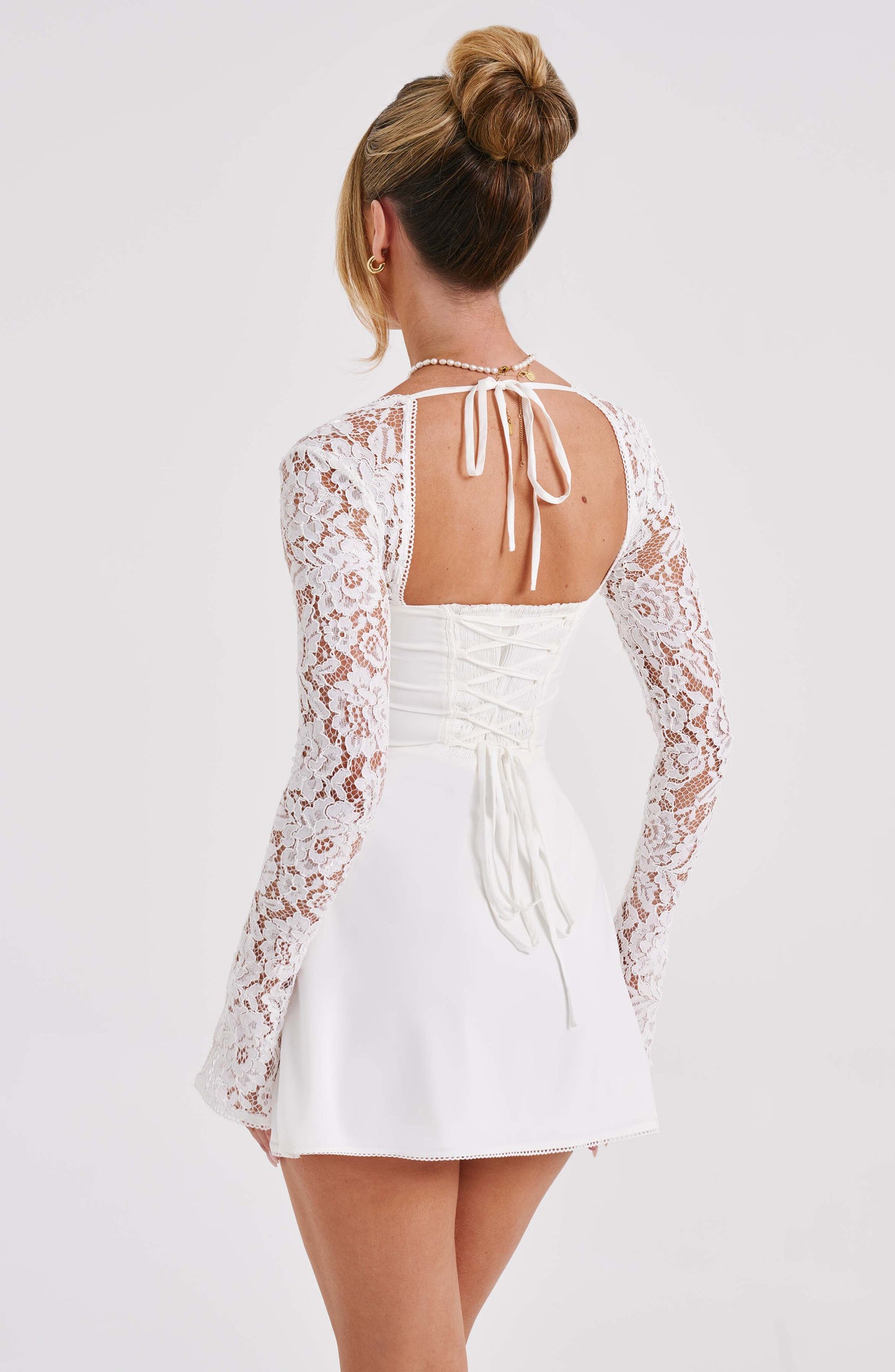Twilight Temptation Mini Dress- Ivory - Sassygrove