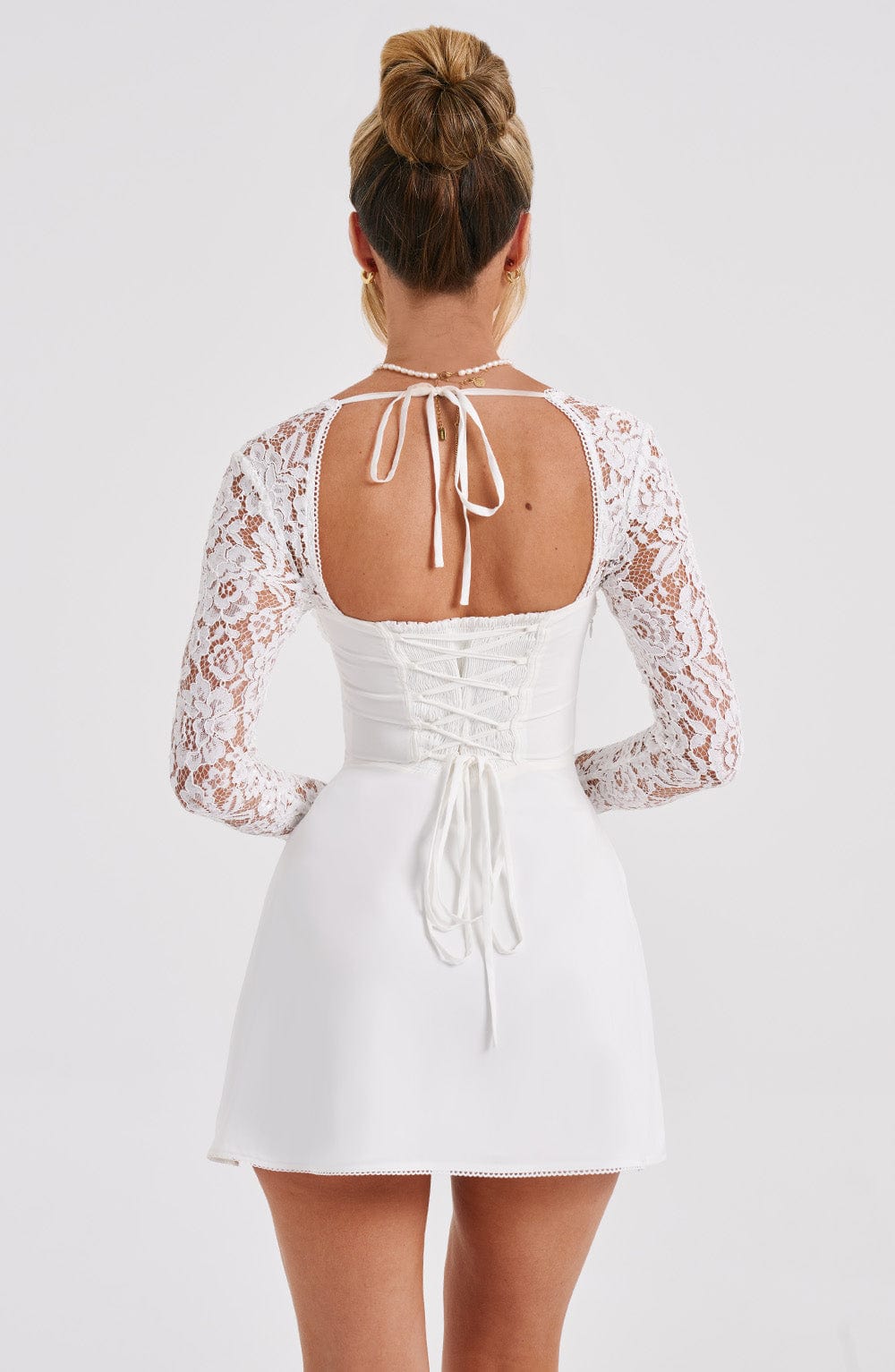 Twilight Temptation Mini Dress- Ivory - Sassygrove