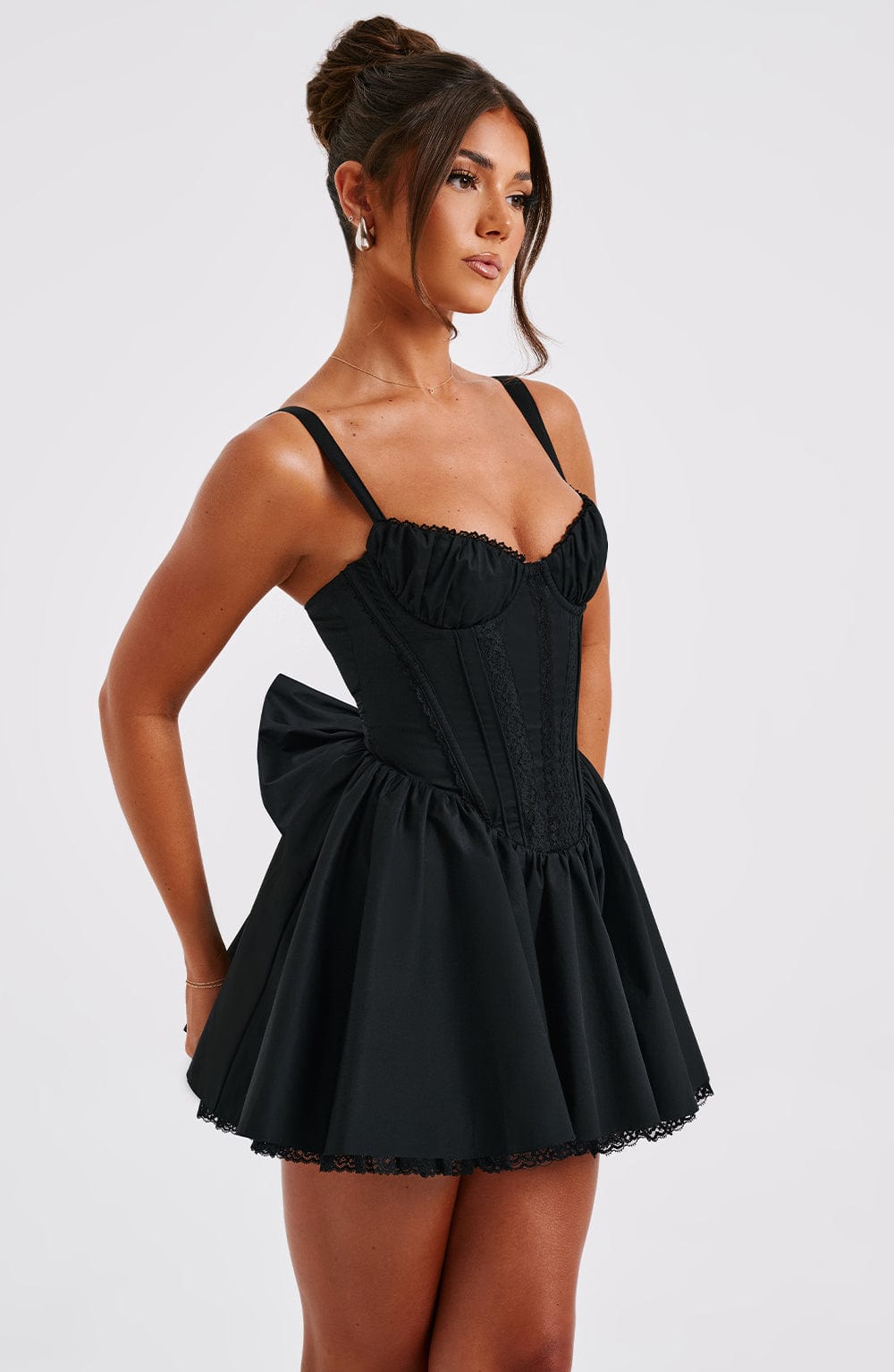 Josie Mini Dress - Black - Sassygrove
