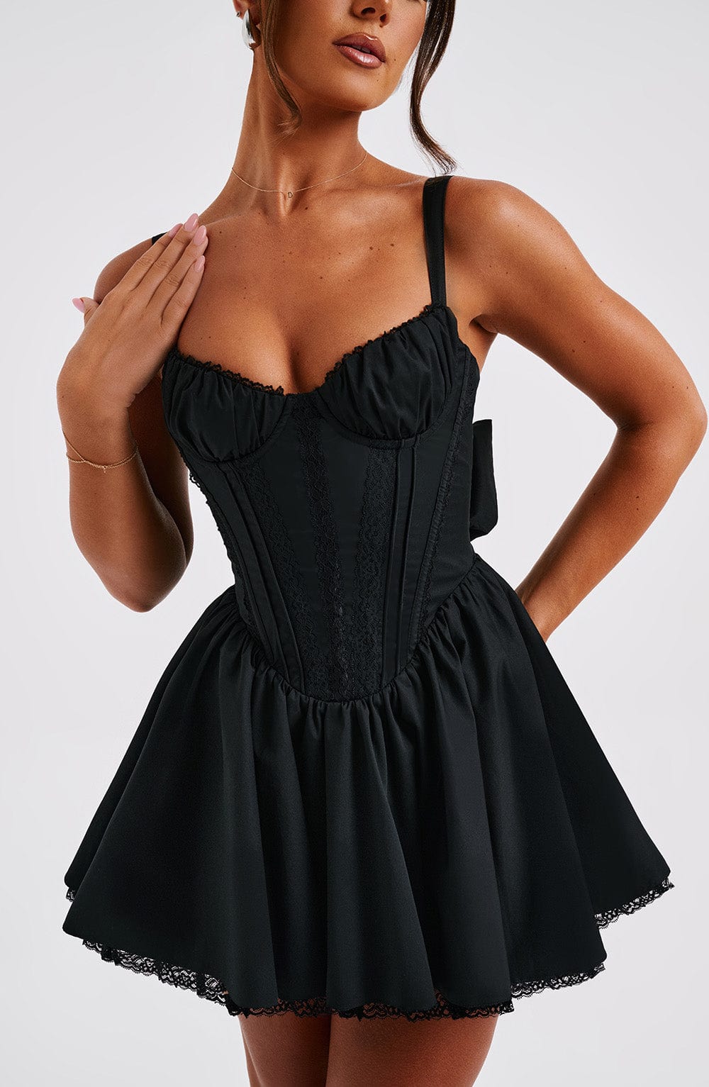 Josie Mini Dress - Black - Sassygrove