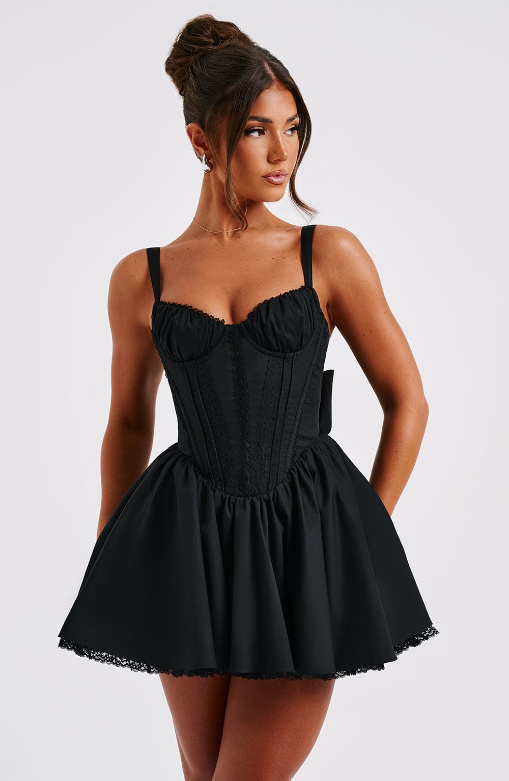 Josie Mini Dress - Black - Sassygrove