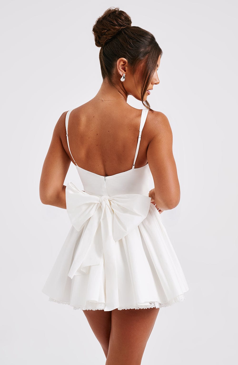 Josie Mini Dress - White - Sassygrove