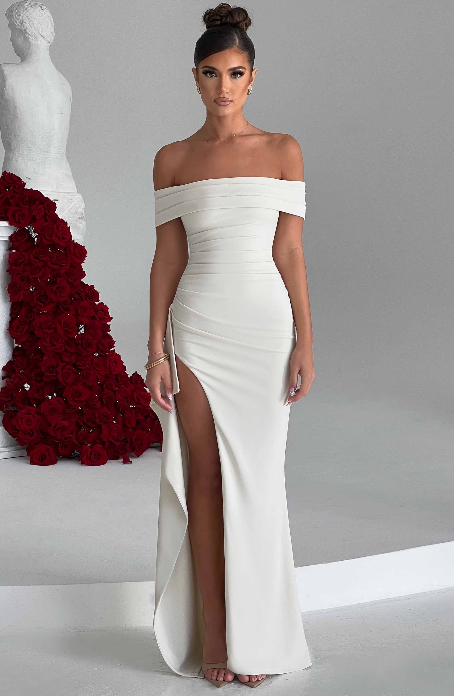 Josephine Maxi Dress - Ivory - Sassygrove