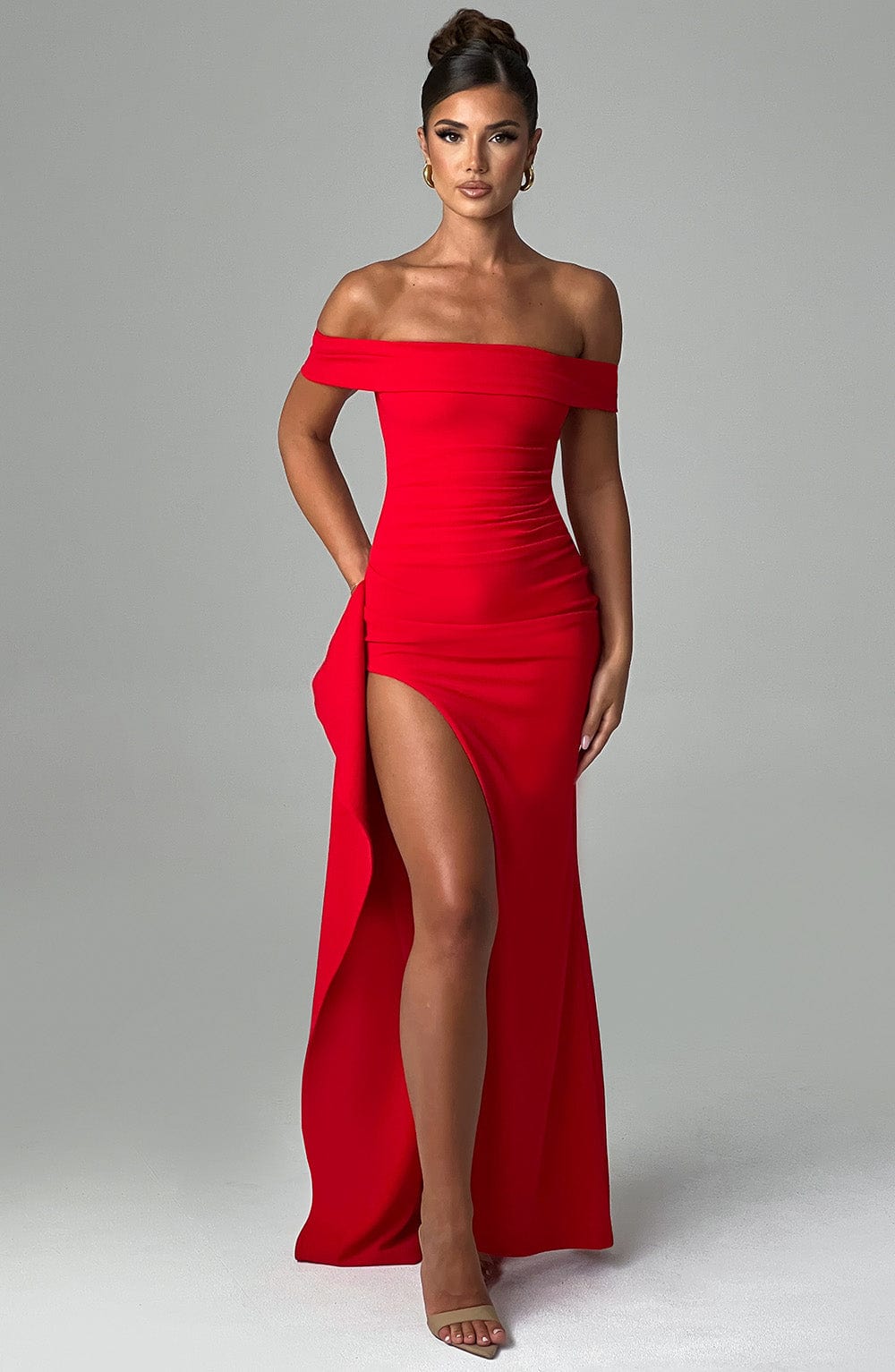 Josephine Maxi Dress - Red - Sassygrove