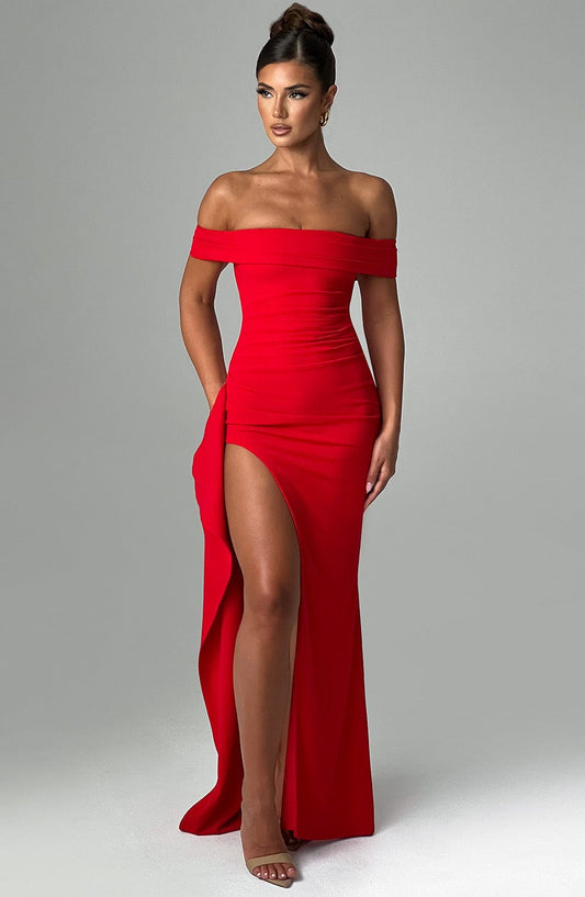 Josephine Maxi Dress - Red - Sassygrove