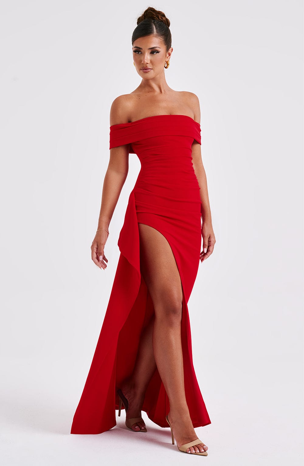 Josephine Maxi Dress - Red - Sassygrove