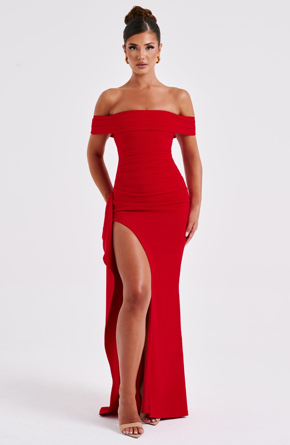 Josephine Maxi Dress - Red - Sassygrove