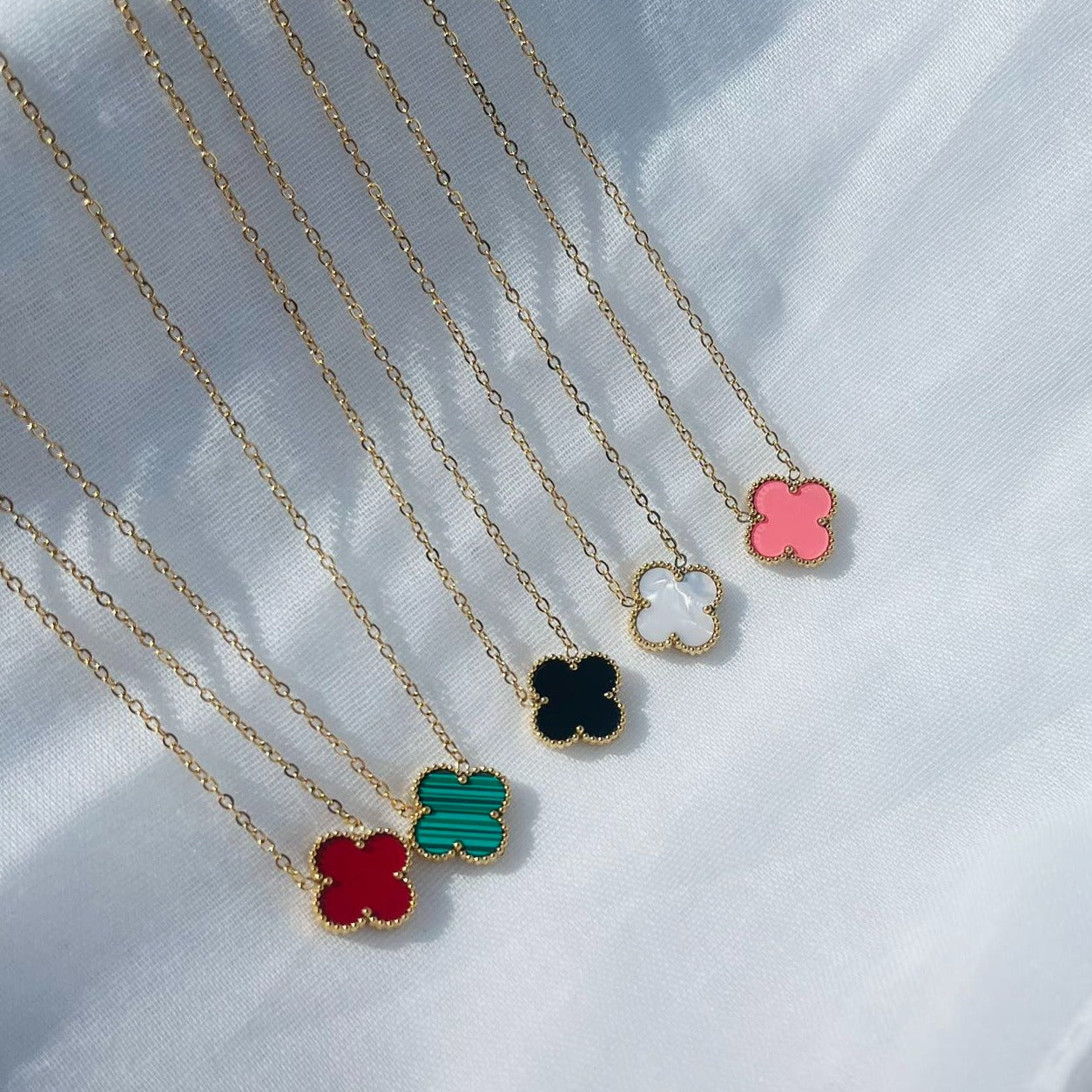 Colour Clover Diamond Pendant Necklace - Sassygrove