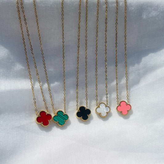 Colour Clover Diamond Pendant Necklace - Sassygrove