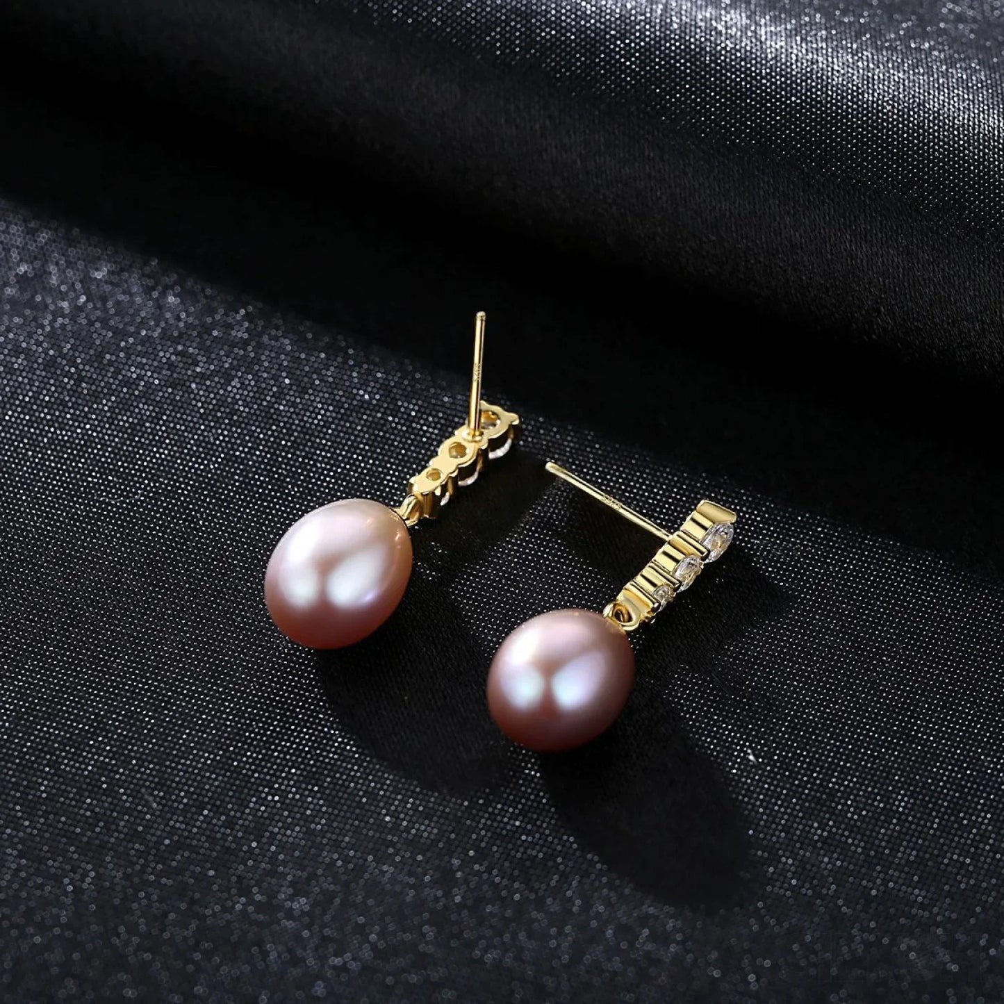 Oval Sterling Silver Freshwater Pearl Drop Bridal Earrings Ava - Sassygrove