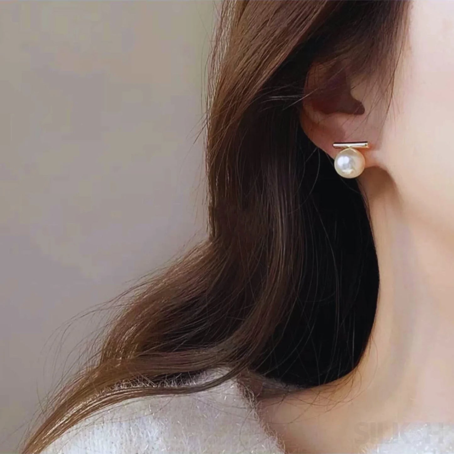 Round 18K Gold Sterling Silver Pearl Stud Bridal Earrings Gia - Sassygrove