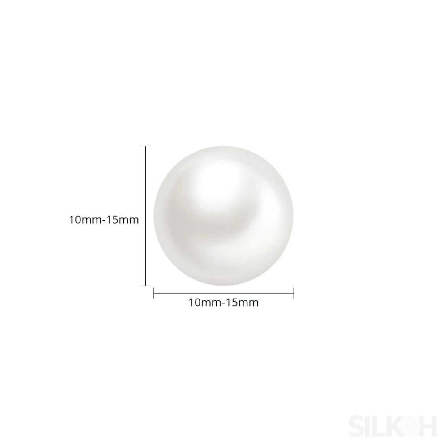 Round Sterling Silver Freshwater Pearl Stud Earrings Ada - Sassygrove