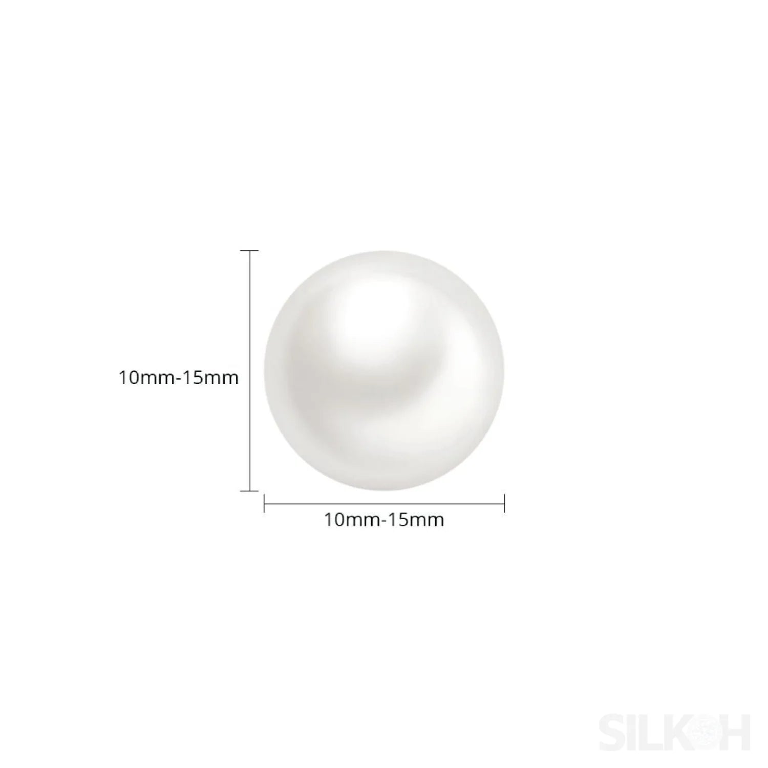 Round Sterling Silver Freshwater Pearl Stud Earrings Ada - Sassygrove