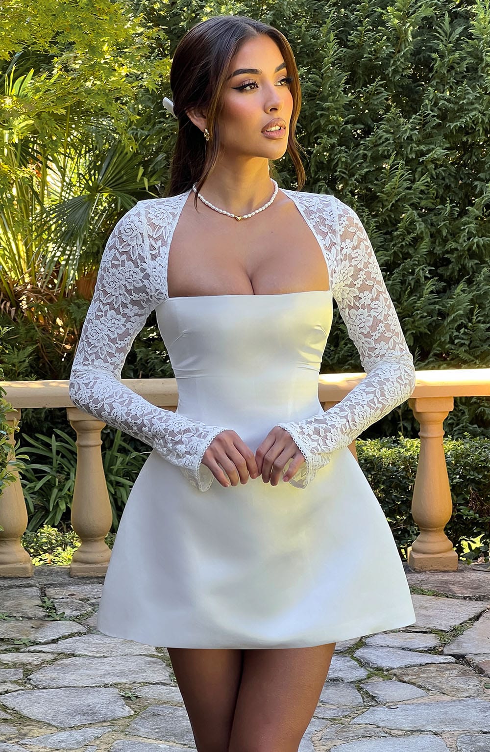 Sadie Mini Dress - Ivory - Sassygrove