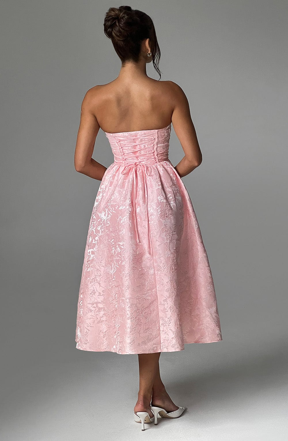 Sienna Midi Dress - Blush - Sassygrove