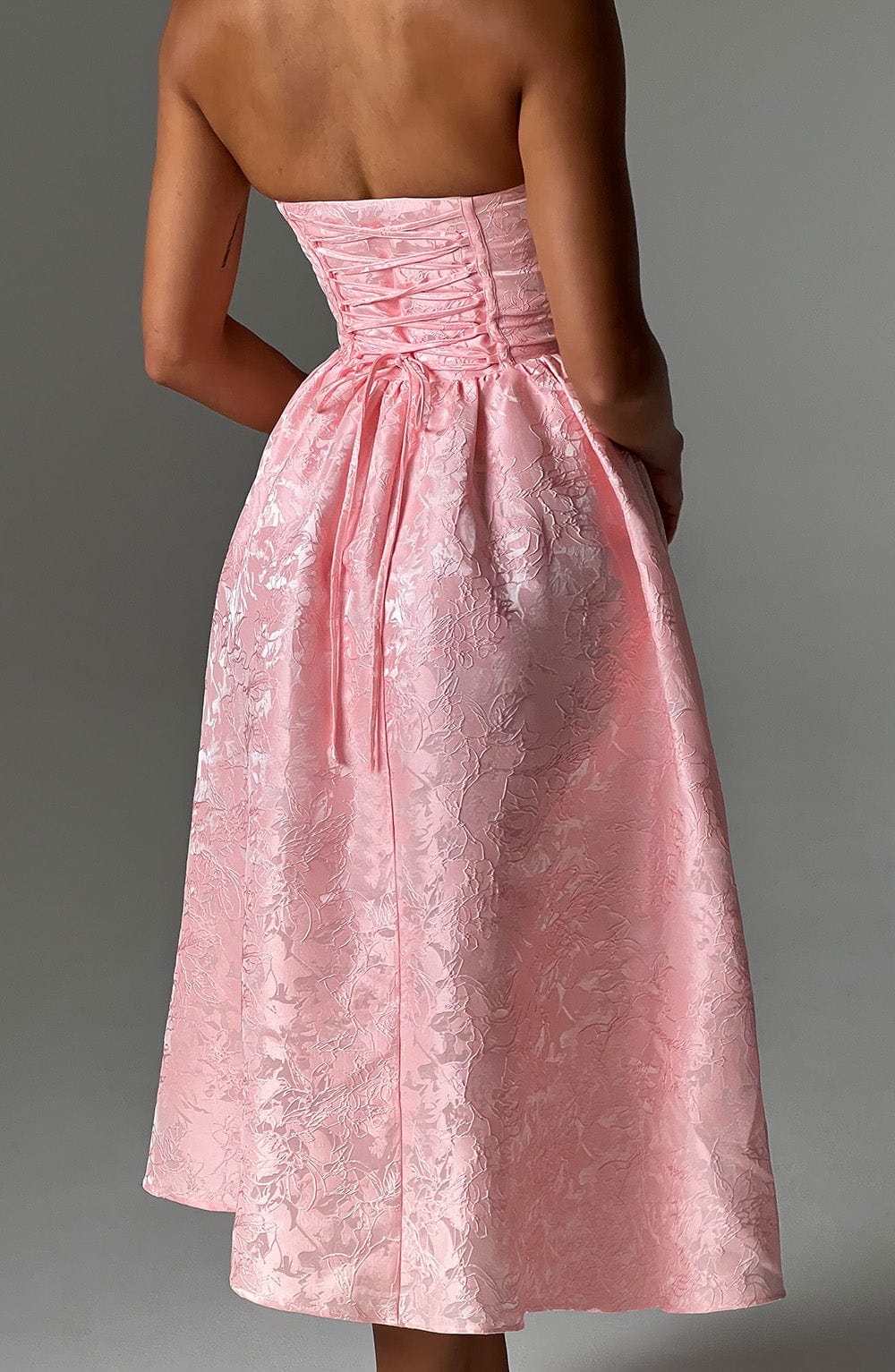 Sienna Midi Dress - Blush - Sassygrove