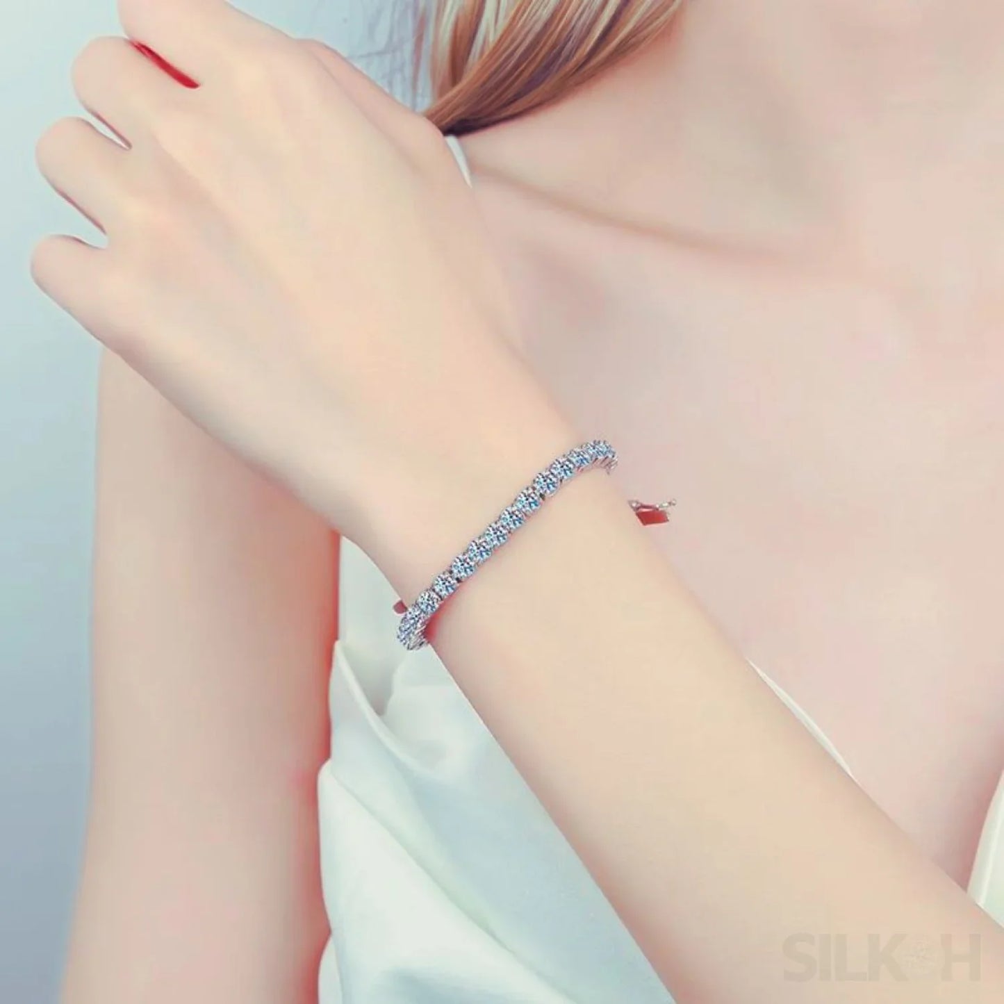 Sparkling Tennis Moissanite Bracelet Ann - Sassygrove