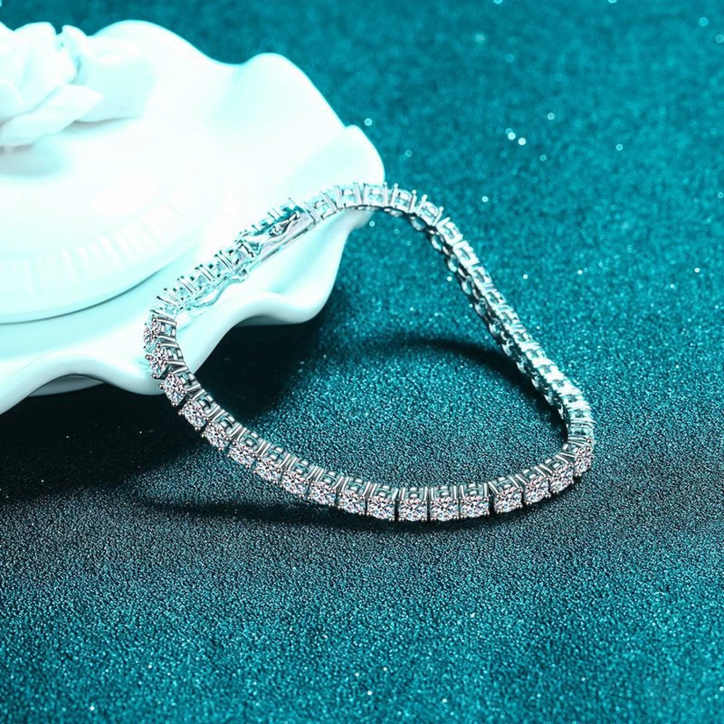 Sparkling Tennis Moissanite Bracelet Ann - Sassygrove