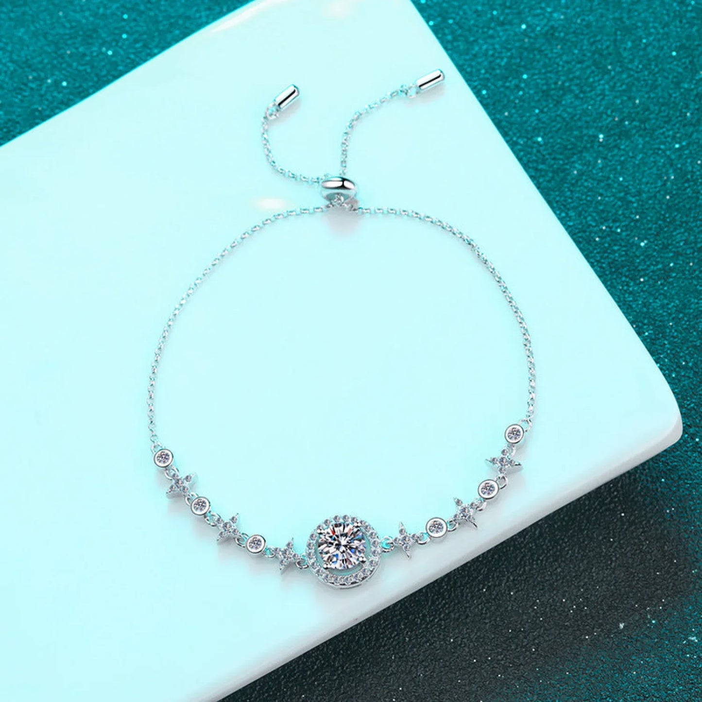 Star Adjustable Moissanite Bracelet Ada - Sassygrove