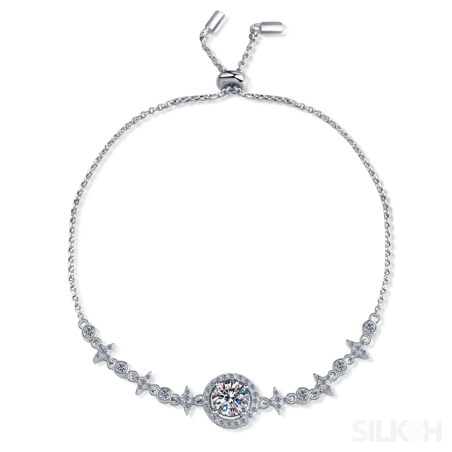 Star Adjustable Moissanite Bracelet Ada - Sassygrove