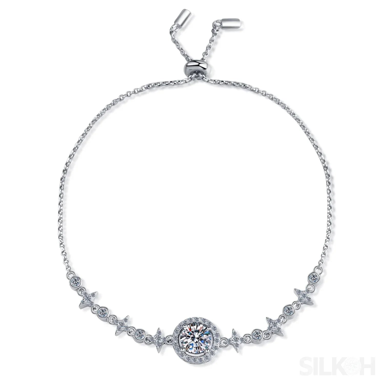 Star Adjustable Moissanite Bracelet Ada - Sassygrove