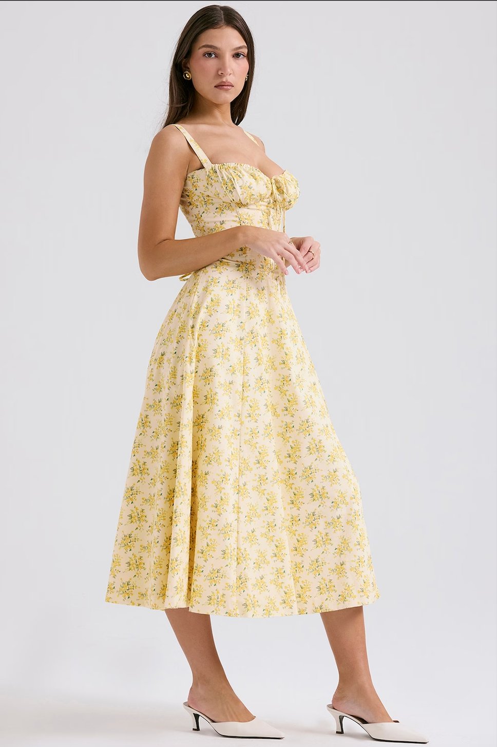 Tiana Midi Dress - Floral Print - Sassygrove