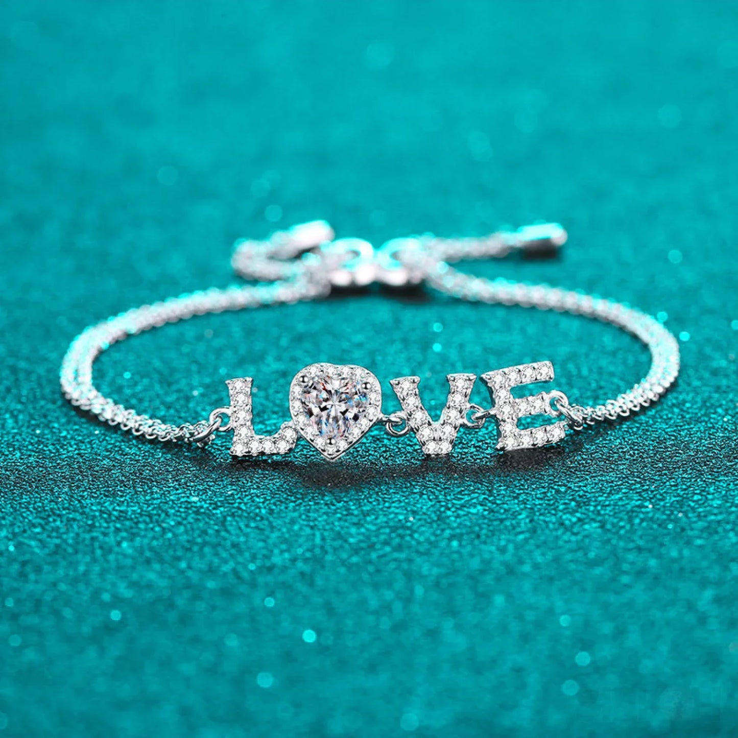 Timeless Love Script Moissanite Bracelet Bry - Sassygrove