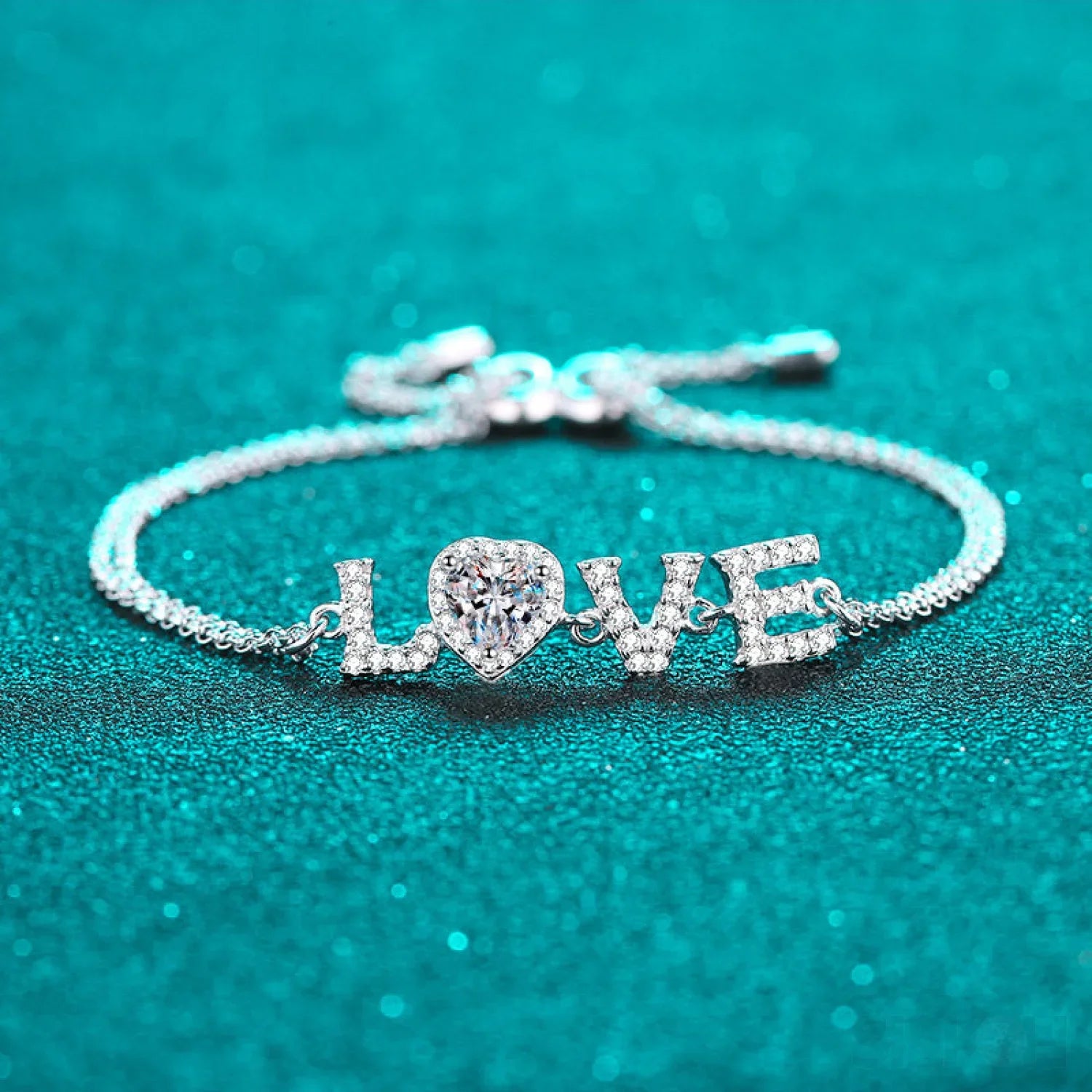 Timeless Love Script Moissanite Bracelet Bry - Sassygrove