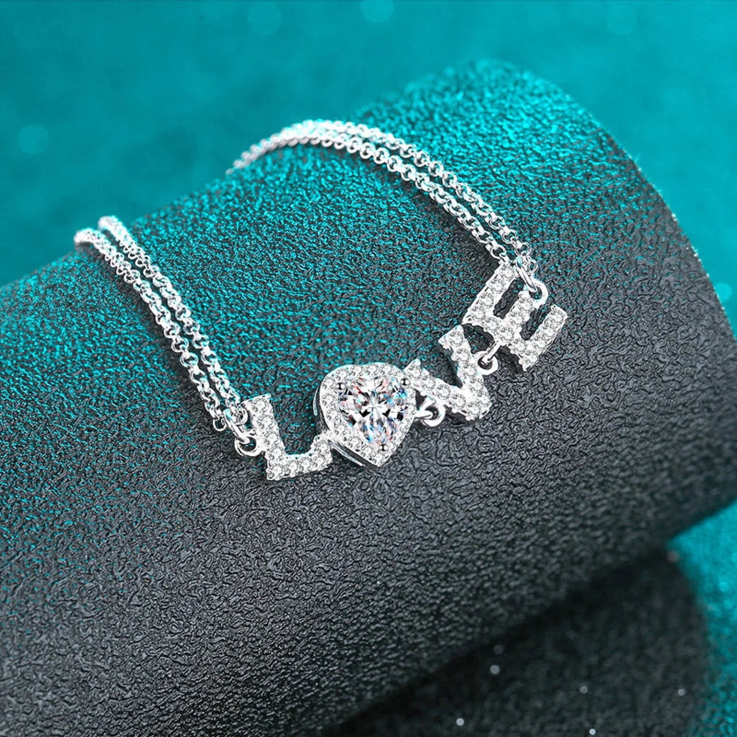 Timeless Love Script Moissanite Bracelet Bry - Sassygrove