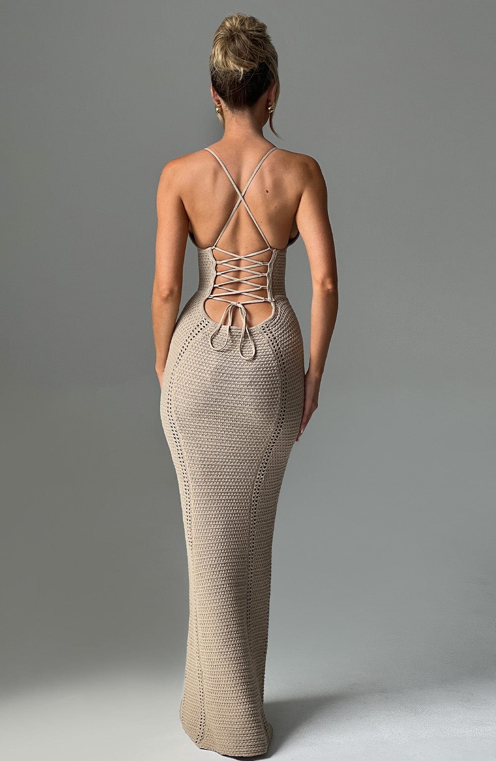 Xena Maxi Dress - Beige - Sassygrove