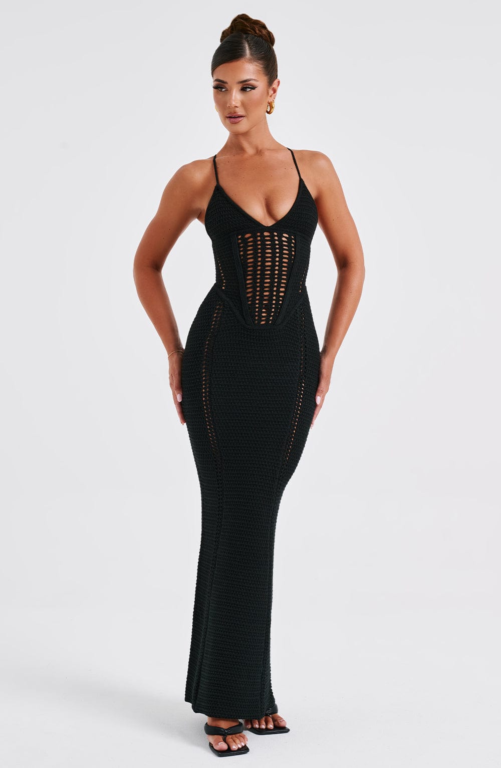 Xena Maxi Dress - Black - Sassygrove