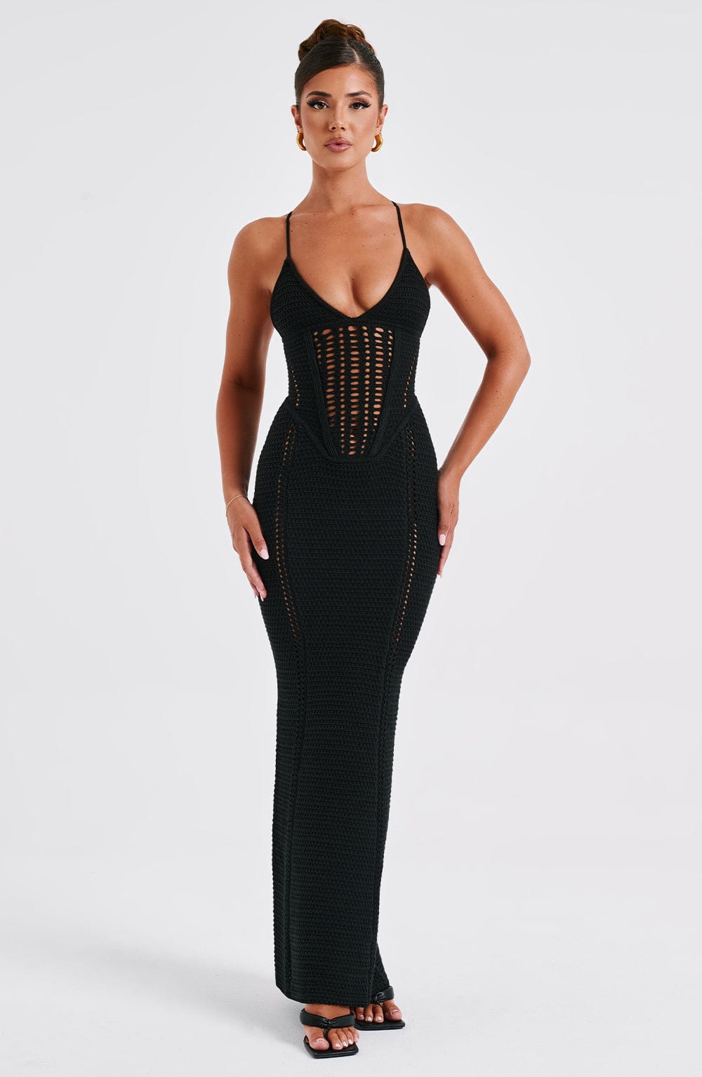 Xena Maxi Dress - Black - Sassygrove
