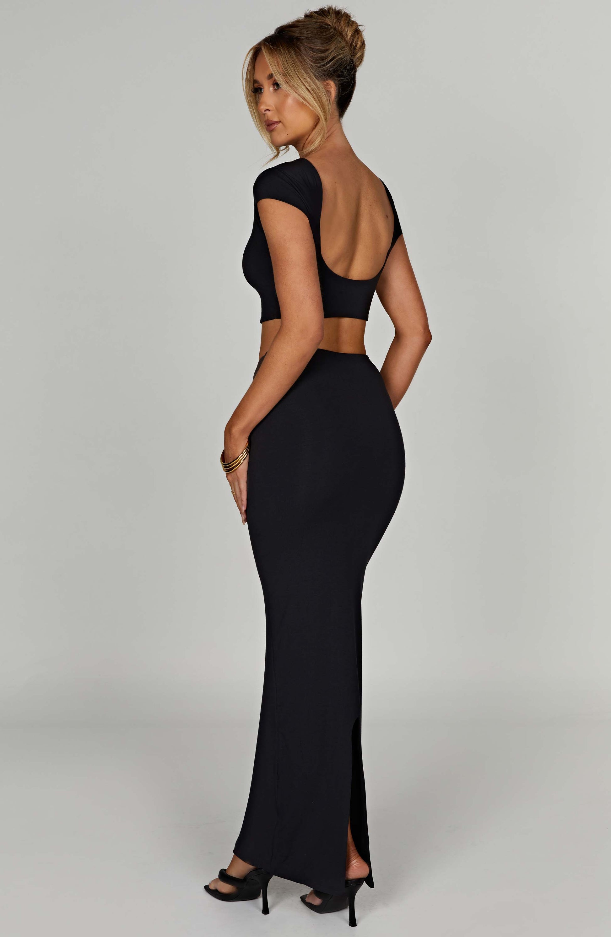 Yazmin Maxi Skirt - Black - Sassygrove