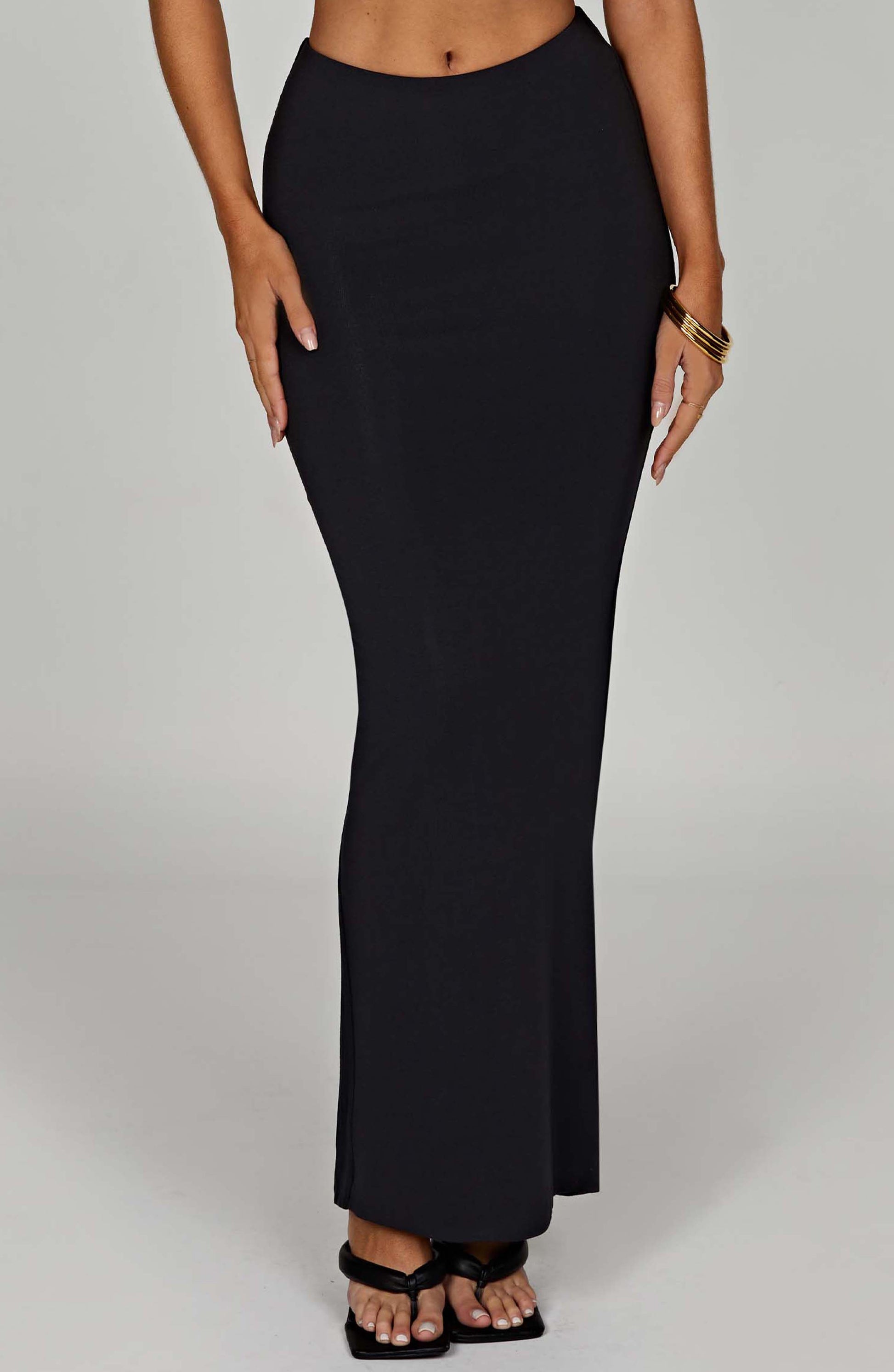 Yazmin Maxi Skirt - Black - Sassygrove