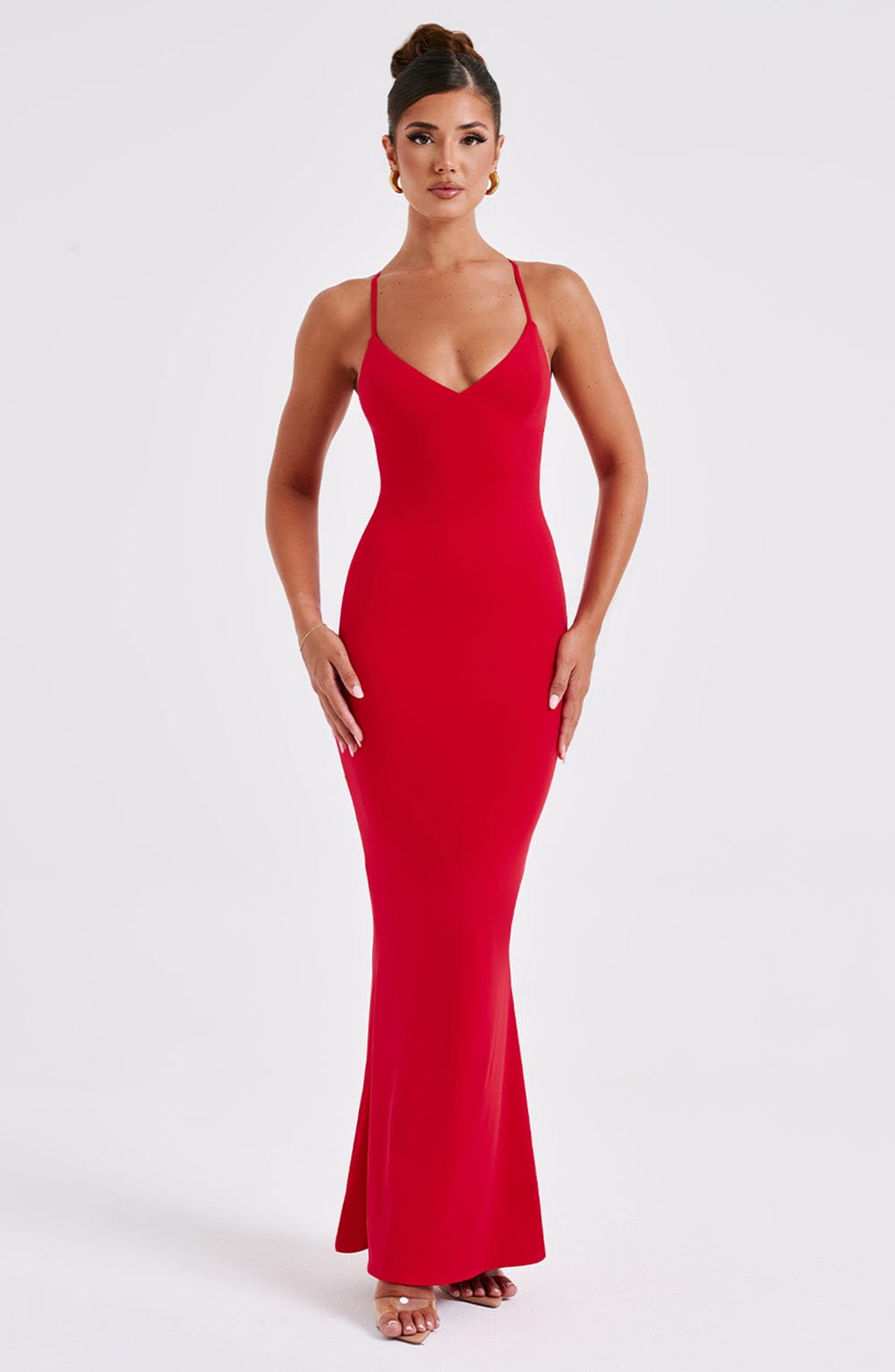 Zara Maxi Dress - Red - Sassygrove